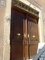 Carved wooden door