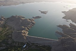Flygfoto av dammen från 2012.