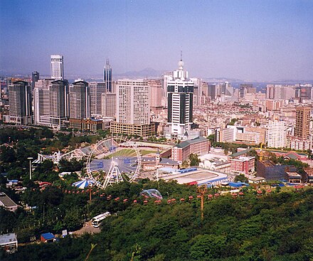 View of central Dalian from Láodòng (Labour) Park