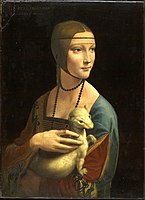 1485-1490 English: Leonardo da Vinci, Lady with an Ermine Русский: Дама с горностаем, Дама с горностаем