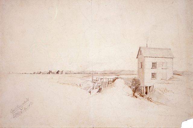 Daniel Inwood's flour mill in Fendalton, 1853