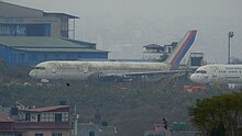 Defunct Nepal Airlines' 757s at the eastern parking bays