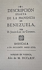 Miniatura para Descripción exacta de la provincia de Venezuela