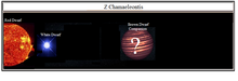 Possible makeup of the Z Chamaeleontis Star system. Diagram of the (possible) Z Chamaeleontis Star system.png