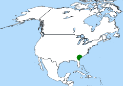 Distribución de Dionaea muscipula