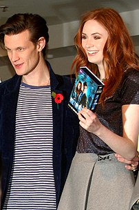 Gillan with Doctor Who co-star Matt Smith in 2010