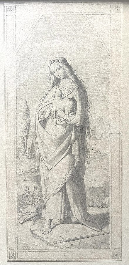 Drawing by Johann Overbeck of St. Agnes, became a published etching one of 12.jpg