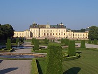 The strict lines of a baroque garden
