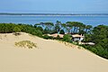 Dune du Pilat på Côte d'Argent ved Biscayabukta.