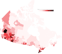 Dutch Canadians by census division.svg