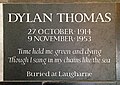 ◣De-skew Ver. 2◢ 20:57, 3 September 2020 — Dylan Thomas Poets Corner Westminster Abbey (Version 2 un-skew only)