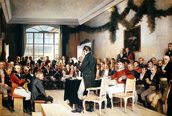 The Constituent Assembly at Eidsvoll in 1814.