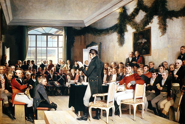 The Constituent Assembly at Eidsvoll in 1814.