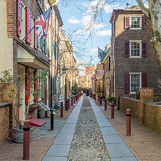 <span class="mw-page-title-main">Elfreth's Alley</span> Historic street and neighborhood in Philadelphia, Pennsylvania