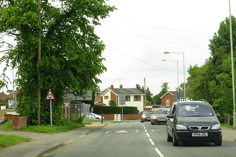 File:Elm Lane approaching the mini-roundabout on Elm Road - geograph.org.uk - 4260517.jpg