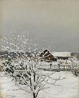 Vinterlandskab.  1890'erne  Privat samling