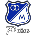 Escudo de MIllonarios temporada 2016 (70 años).png