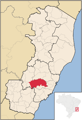 Localização de Domingos Martins no Espírito Santo