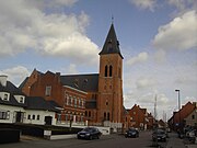 Belzele - Pastorie en kerk (west-kant)