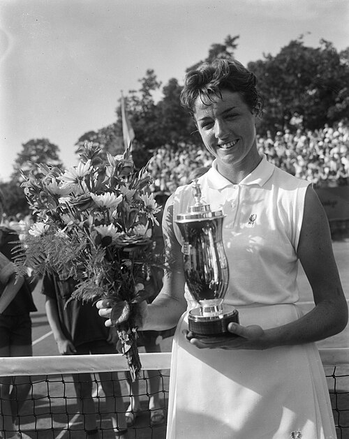 Margaret Smith, after winning the 1964 tournament