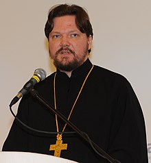 Fr Georgy Roshchin, Wakil Presiden, Patriarkat Moskow Departemen Gereja Hubungan Masyarakat, Rusia - Flickr - Horasis (dipotong).jpg