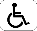 Le panneau concerne les handicapés physiques