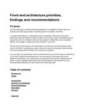 Miniatuur voor Bestand:Front end architecture priorities findings and recommendations.pdf