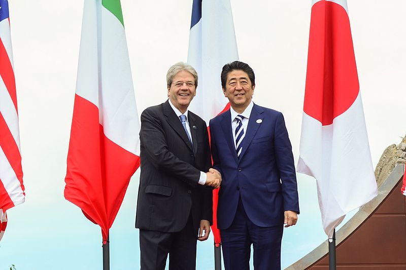 File:G7 Taormina Paolo Gentiloni Shinzō Abe handshake 2017-05-26.jpg