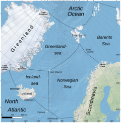 Map of the Iceland Sea