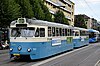 Spårvagn M28 745 på Östra Hamngatan i augusti 2019.