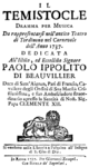 Gaetano Latilla - Temistocle - titlepage of the libretto - Rome 1737.png