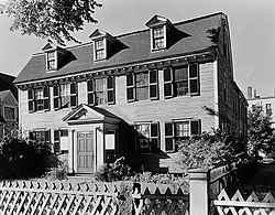 42 Brattle Street, whose Loyalist owner William Brattle gave the street his name General William Brattle House, 42 Brattle Street, Cambridge (Middlesex County, Massachusetts).jpg