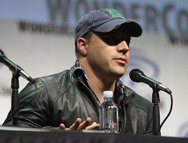 Johns speaking at the 2017 WonderCon to promote DC Comics film projects