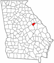 خارطة مقاطعة غلاسكوك في ولاية جورجيا
