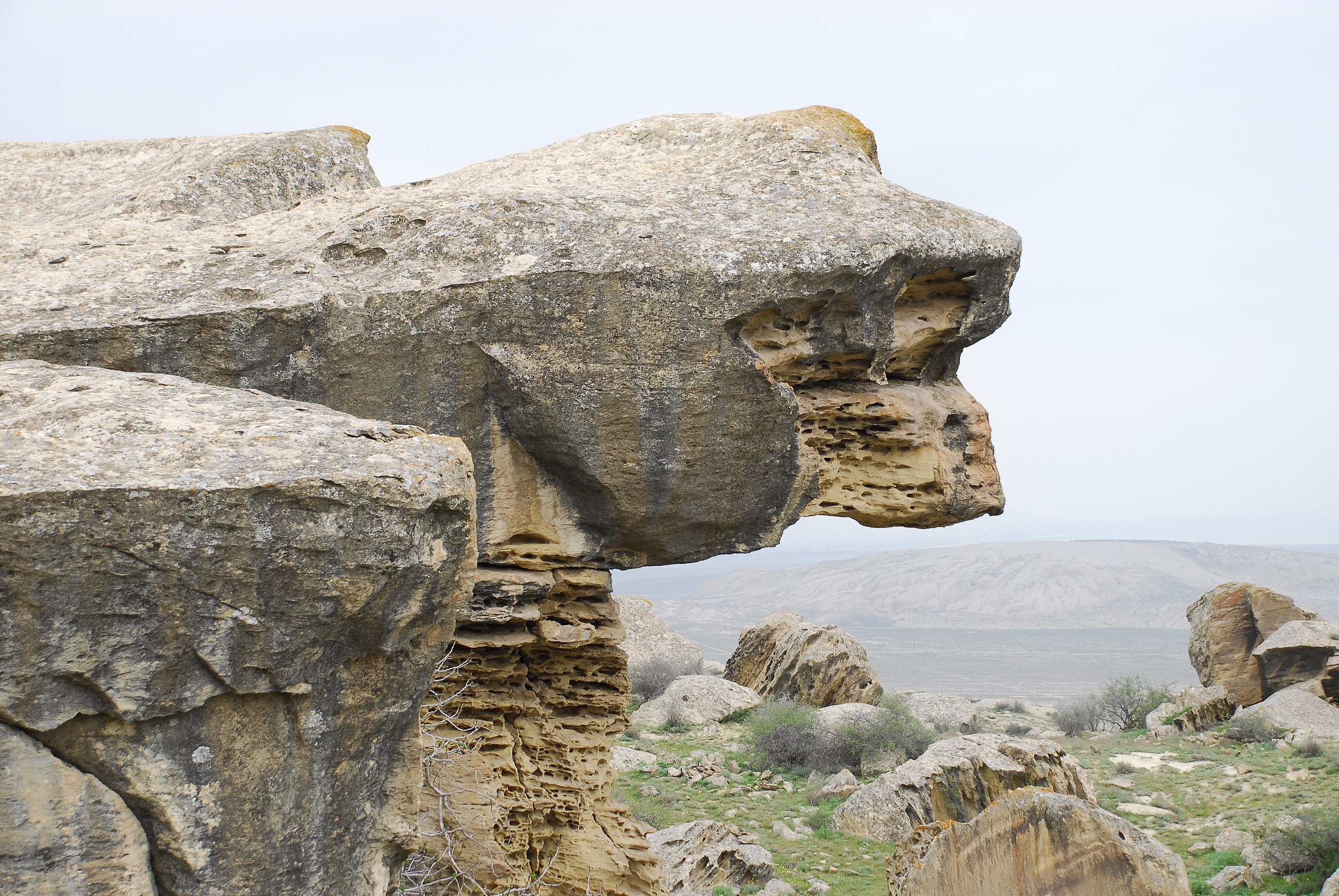 Rocks in the Gobustan State Reserve (head of tiger). Photograph: M.Ragimov