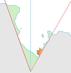 Location of the Gould Coast (marked in orange) within the Ross Dependency