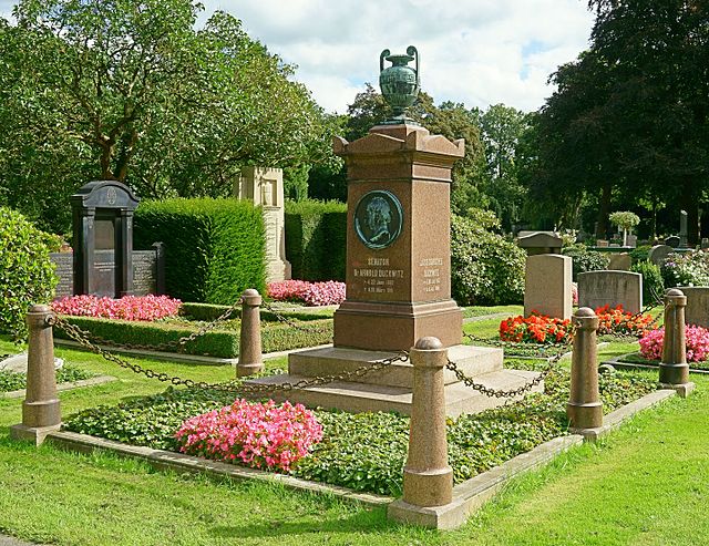 Grabmal Arnold Duckwitz in Bremen, Riensberger Friedhof V 97/98/218/219