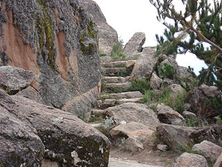 Pachataqa Archaeological site in Bolivia