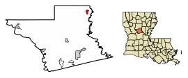 Grant Parish Louisiana Incorporated and Unincorporated areas Georgetown Highlighted.svg