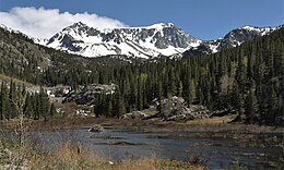 Mt. Crocker from north, McGee Creek drainage Grass Lake from north, McGee Creek drainage, Sierra Nevada.jpg