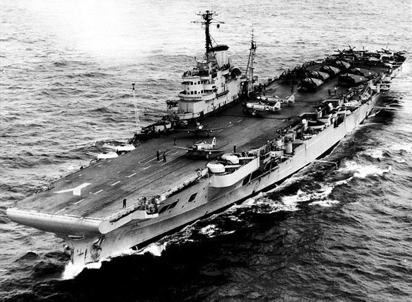 HMS Illustrious in 1954