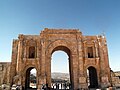 * Nomination Hadrian's Arch, Jerash, Jordan.--لا روسا 12:28, 27 March 2015 (UTC) * Decline  Oppose Insufficient quality. IMO too much sky and the crop at the bottom is too small. The image needs perspective correction and the half persons at the bottom are disturbing. --XRay 12:00, 27 March 2015 (UTC)