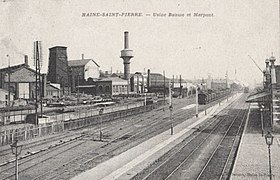 Intérieur de la gare au début du XXe siècle.