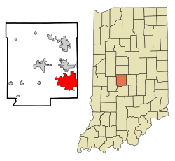 Hendricks County Indiana Incorporated and Unincorporated areas Plainfield Highlighted