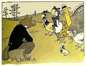 Illustration for the story "Chicken Little", 1916 Henny penny.JPG