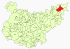 Расположение муниципалитета Эррера-дель-Дуке на карте провинции