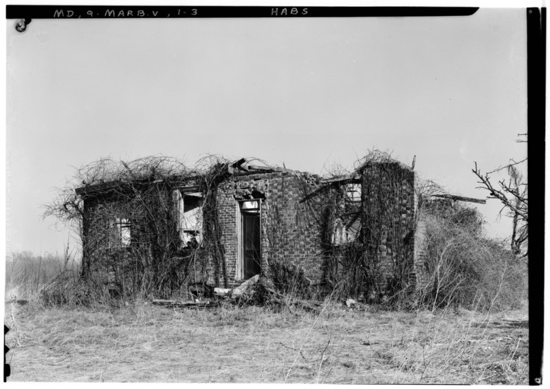 File:Historic American Buildings Survey Thos. T. Waterman, Photographer March 1940 WEST PART - Smallwood's Retreat, State Routes 224 and 484, Marbury, Charles County, MD HABS MD,9-MARB.V,1-3.tif