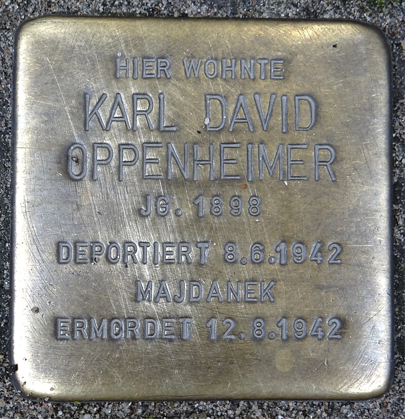 Hofheim am Taunus Stolperstein Burgstraße 6a Karl David Oppenheimer.jpg