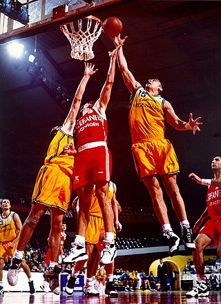 <span class="mw-page-title-main">Rebound (basketball)</span> Statistic awarded to a basketball player who retrieves the ball after a missed shot