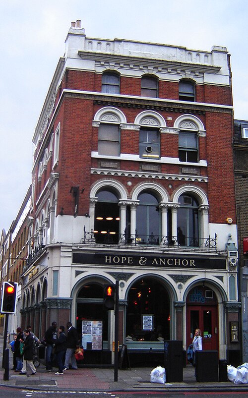 The Hope and Anchor in Islington, a notable pub rock venue